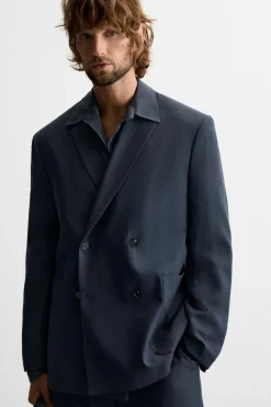 Online BLAZER CRUZADA TRAJE ESPIGA Hombre Blazers