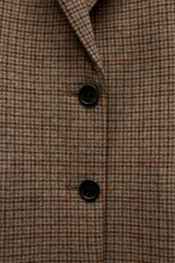 Outlet BLAZER CUADROS CON LANA ZW COLLECTION Mujer Blazers / Chalecos