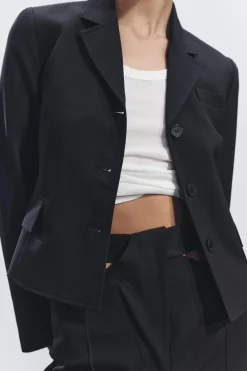 Hot BLAZER ENTALLADA CON LANA ZW COLLECTION Mujer Blazers / Chalecos