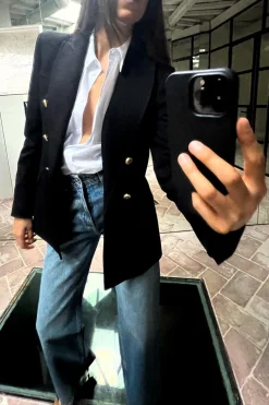 Hot BLAZER ENTALLADA CRUZADA Mujer Blazers / Chalecos