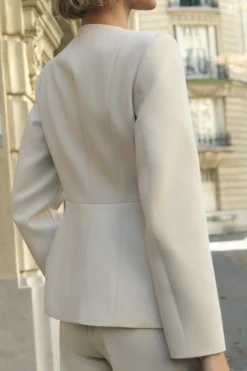 Discount BLAZER ENTALLADA TAPETAS Mujer Blazers / Chalecos