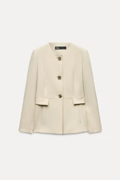 Discount BLAZER ENTALLADA TAPETAS Mujer Blazers / Chalecos