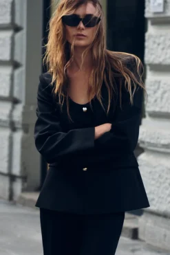 Clearance BLAZER ESCOTE REDONDO Mujer Blazers / Chalecos