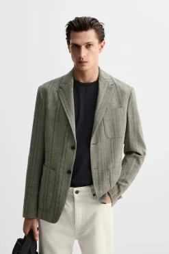 Clearance BLAZER ESPIGA ALGODÓN - LANA Hombre Blazers