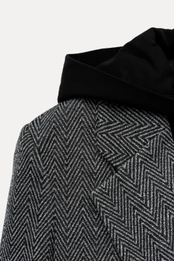 Online BLAZER ESPIGA COMBINADA CAPUCHA Mujer Blazers / Chalecos