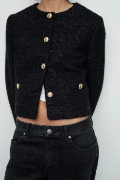 Sale BLAZER ESTRUCTURA HILO METALIZADO Mujer Blazers / Chalecos