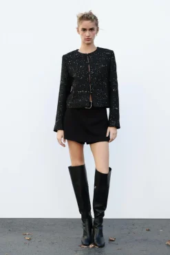 Outlet BLAZER ESTRUCTURA LENTEJUELAS Mujer Blazers / Chalecos