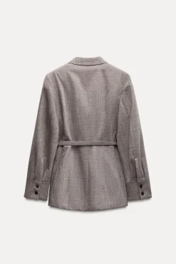 Clearance BLAZER LANA 100% CINTURÓN ZW COLLECTION Mujer Blazers / Chalecos