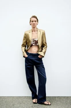 New BLAZER METALIZADA ZW COLLECTION Mujer Blazers / Chalecos