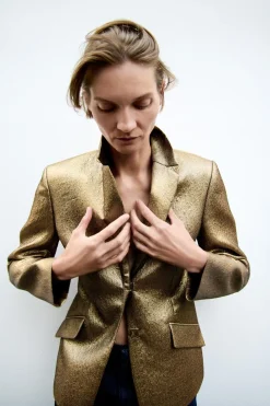New BLAZER METALIZADA ZW COLLECTION Mujer Blazers / Chalecos