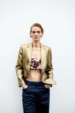 New BLAZER METALIZADA ZW COLLECTION Mujer Blazers / Chalecos