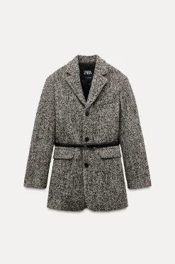 Fashion BLAZER OVERSIZE CINTURÓN ZW COLLECTION Mujer Blazers / Chalecos