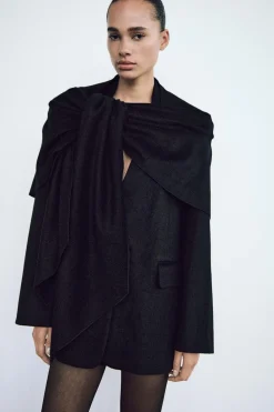 Best BLAZER OVERSIZE CON LANA BUFANDA Mujer Blazers / Chalecos