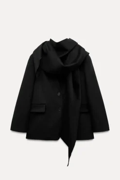 Best BLAZER OVERSIZE CON LANA BUFANDA Mujer Blazers / Chalecos