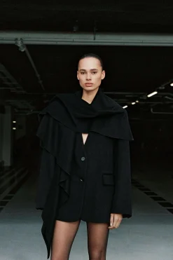 Best BLAZER OVERSIZE CON LANA BUFANDA Mujer Blazers / Chalecos