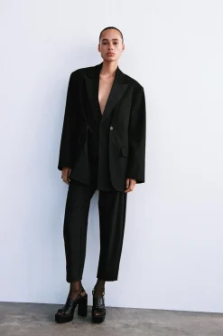 Discount BLAZER OVERSIZE CRUZADA DOBLE SOLAPA Mujer Blazers / Chalecos