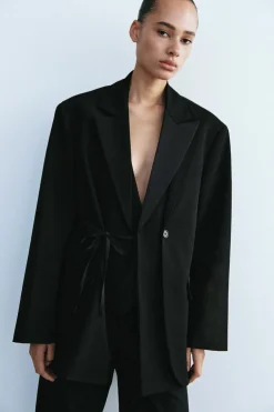 Discount BLAZER OVERSIZE CRUZADA DOBLE SOLAPA Mujer Blazers / Chalecos