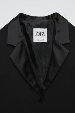 Niños ZARA 6 - 14 Años·Abrigos<BLAZER OVERSIZE CUELLO SATINADO