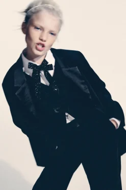 Niños ZARA 6 - 14 Años·Abrigos<BLAZER OVERSIZE CUELLO SATINADO