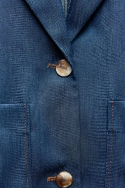 Sale BLAZER OVERSIZE EFECTO DENIM Mujer Blazers / Chalecos