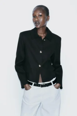 Hot BLAZER PIQUÉ Mujer Blazers / Chalecos