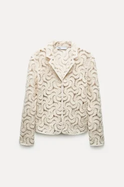 New BLAZER PUNTO ABIERTO ABALORIOS Mujer Blazers / Chalecos|Cárdigan / Jerséis