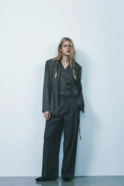 Discount BLAZER RAYA DIPLOMÁTICA CINTURÓN Mujer Blazers / Chalecos