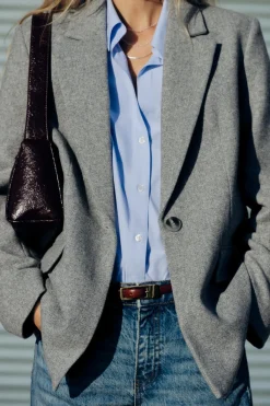 New BLAZER RECTA ESPIGA CON LANA Mujer Blazers / Chalecos