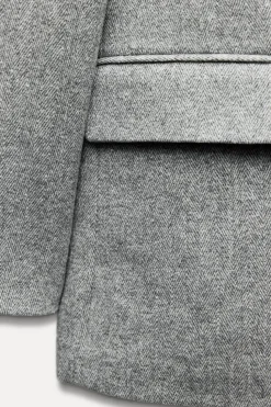 New BLAZER RECTA ESPIGA CON LANA Mujer Blazers / Chalecos