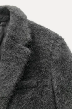 Best BLAZER RECTA OVERSIZE EFECTO PELO SOFT Mujer Blazers / Chalecos