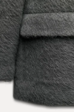 Best BLAZER RECTA OVERSIZE EFECTO PELO SOFT Mujer Blazers / Chalecos