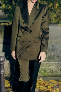 Discount BLAZER SATINADA CRUZADA Mujer Blazers / Chalecos