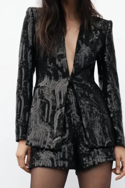 Hot BLAZER SIN SOLAPA LENTEJUELAS Mujer Blazers / Chalecos