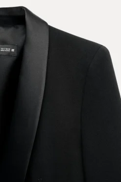 Outlet BLAZER SMOKING SOLAPA SATINADA Mujer Blazers / Chalecos