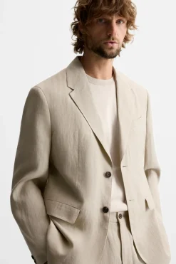 Outlet BLAZER TRAJE 100% LINO Hombre Blazers