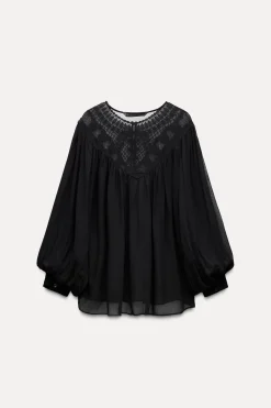 Discount BLUSA ABALORIOS ZW COLLECTION Mujer Camisas / Blusas