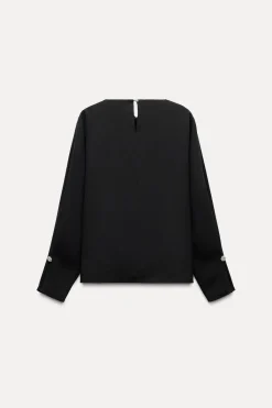 Discount BLUSA BOTÓN JOYA Mujer Tops / Bodies|Camisas / Blusas