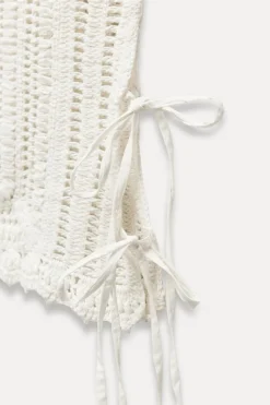 Fashion BLUSA COMBINADA CROCHET Mujer Cárdigan / Jerséis|Punto