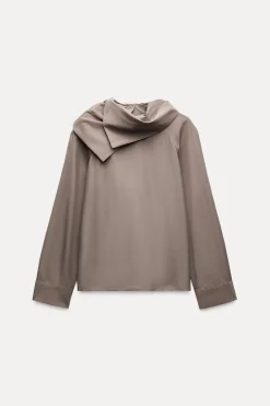 Outlet BLUSA CON SEDA ZW COLLECTION Mujer Camisas / Blusas