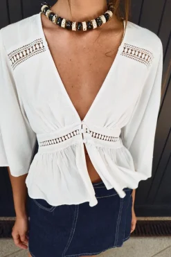 Best BLUSA CORTA ENTREDOSES Mujer Tops / Bodies|Camisas / Blusas