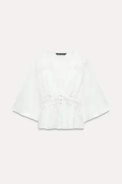 Best BLUSA CORTA ENTREDOSES Mujer Tops / Bodies|Camisas / Blusas