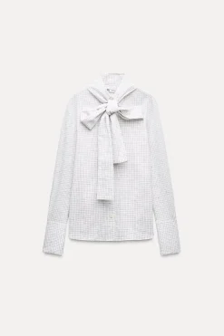 Discount BLUSA CUADROS LAZADA ZW COLLECTION Mujer Camisas / Blusas