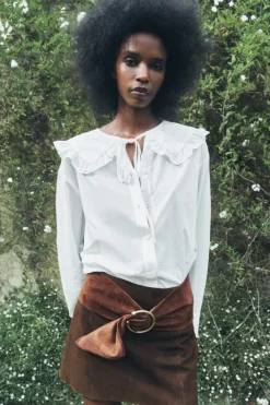 Outlet BLUSA CUELLO BOBO ZW COLLECTION Mujer Camisas / Blusas