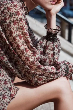 Sale BLUSA ESTAMPADA NIDO DE ABEJA Mujer Camisas / Blusas