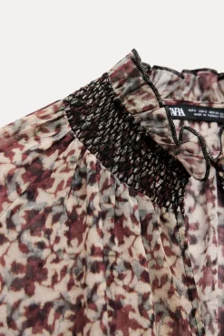 Sale BLUSA ESTAMPADA NIDO DE ABEJA Mujer Camisas / Blusas