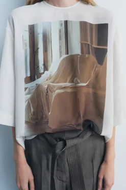 Outlet BLUSA ESTAMPADA ZW WOMAN Mujer Camisas / Blusas