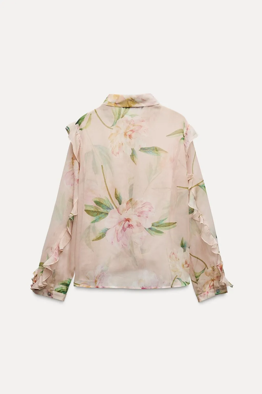 Discount BLUSA ESTAMPADO FLORES VOLANTES Mujer Camisas / Blusas