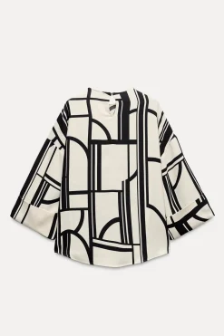 Hot BLUSA ESTAMPADO GEOMÉTRICO Mujer Tops / Bodies|Camisas / Blusas