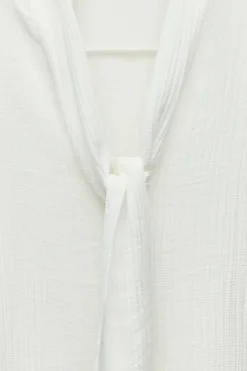 Fashion BLUSA FLUIDA LAZO Mujer Camisas / Blusas