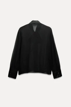 Best BLUSA LAZO ACABADOS SATINADOS Mujer Camisas / Blusas